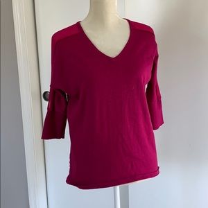 Express | magenta crochet back sweater